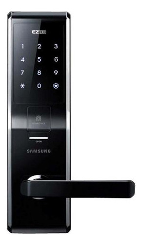 Cerradura digital biométrica Samsung Shs H705 negra alimentada por batería