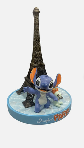 Stitch Estatua Con La Torre Eiffel Disneyland Paris Disney