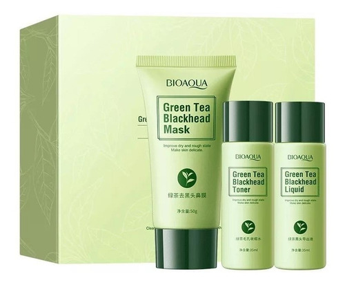 Set Bioaqua Mascarilla Te Verde 3 Pasos Elimina Puntos Negro Momento de aplicación Día/Noche Tipo de piel cualquiera