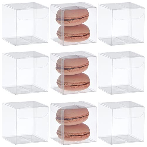 Paquete De 100 Cajas De Plástico Transparente De 2x2x2...