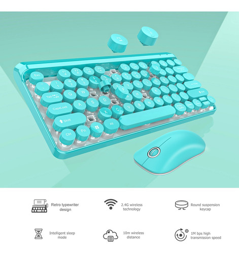 Hxsj K67 Conjunto De Mouse Para Teclado Sem Fio 2.4g