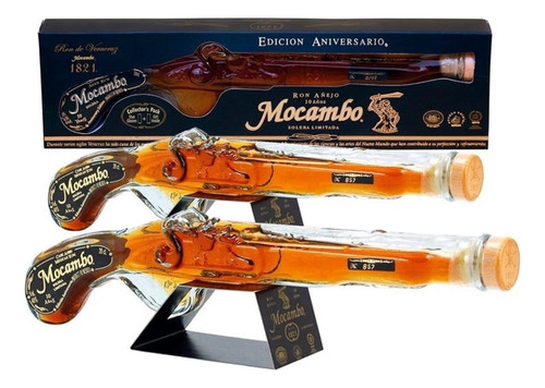 Duo Pack Ron Mocambo Añejo Edición Pistola Bucanero 200ml
