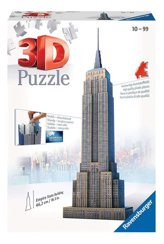 Rompecabezas 3d Ravensburger Empire State Building De 216 Pi