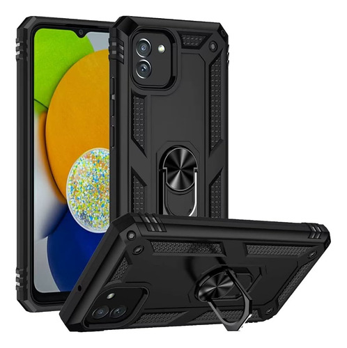Funda Protector Uso Rudo Con Anillo Magnetico Para Samsung