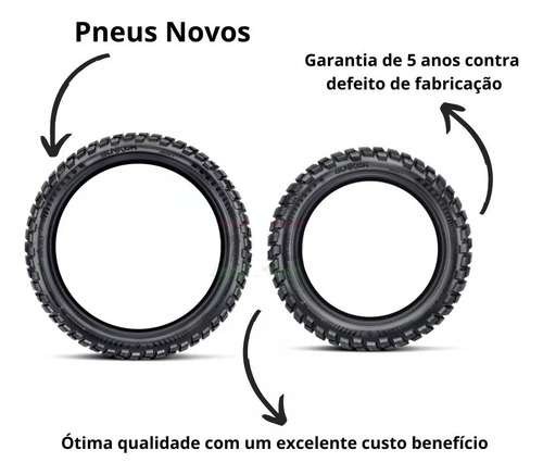 Par De Pneus 90/90-19 110/90-17 Para Moto Yamaha Crosser 150