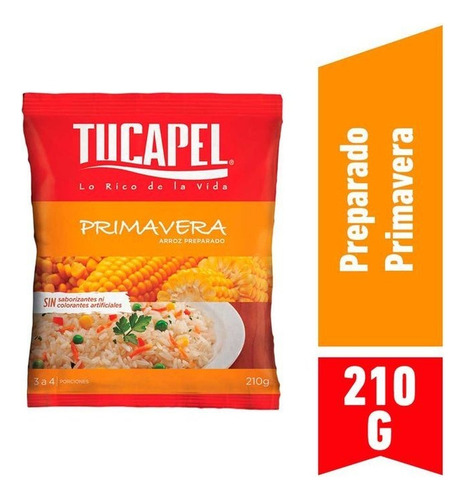 Arroz Preparado Primavera Tucapel 210g