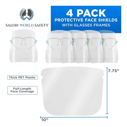 Tcp Global Salon World Safety Face Shields Con Marcos De De