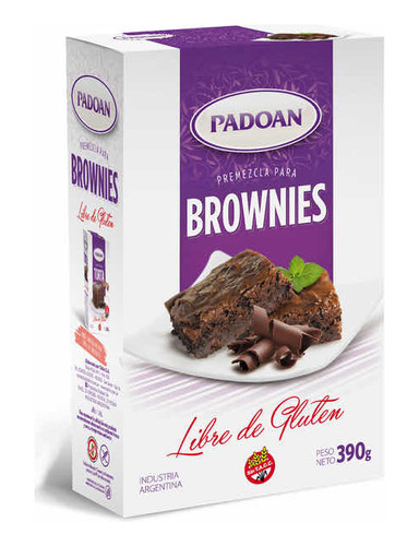 Premezcla Para Brownie Sin Tacc Padoan X 390 Grs