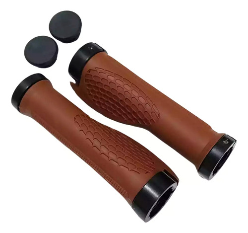 Par Manopla Punho Retro Marrom 130mm Com 2 Travas Alumínio