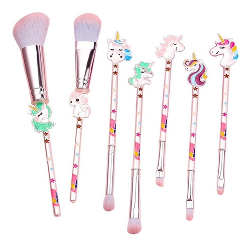 Set 7 Brochas Maquillaje Diseño Unicornios Brush Unicornios | Meses sin intereses Set 7 Brochas Maquillaje Diseño Unicornios Brush Unicornios | Meses sin intereses