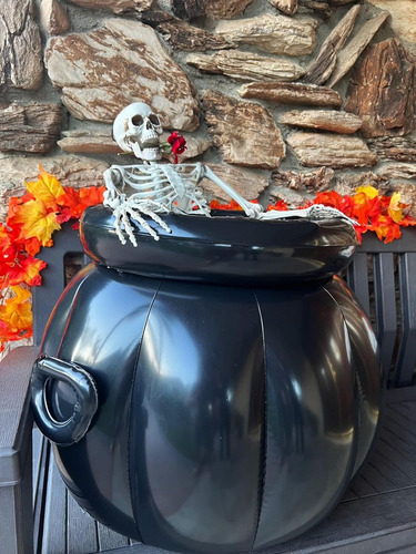 Caldeirão De Halloween Inflável Grande De 22 X 18 Polegadas