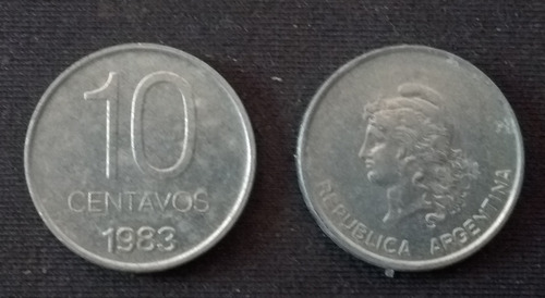 Moneda: Argentina 10 Centavos 1983 (8unidades)