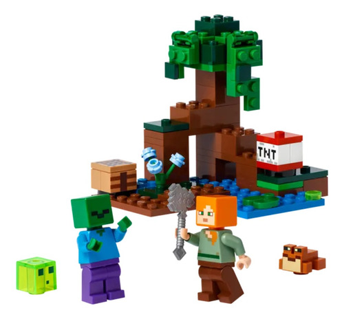 Lego® Minecraft La Aventura En El Pantano 65 Piezas 21240