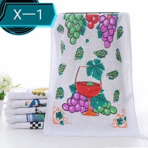 Imagen 3 de 5 de Set 12 Paños De Cocina Con Fleco Toalla Estampados X-1