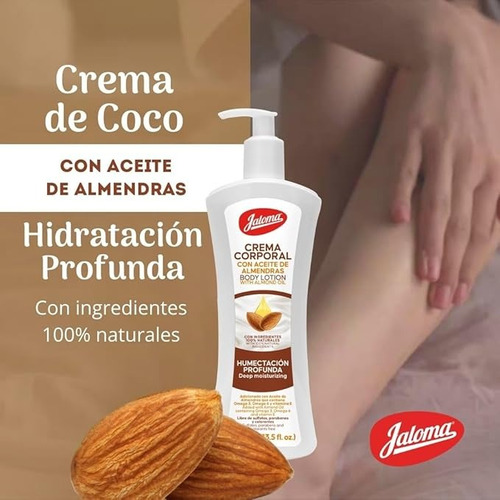 3 Crema Corporal Jaloma Aceite De Almendras 400ml Aceite De Almendras