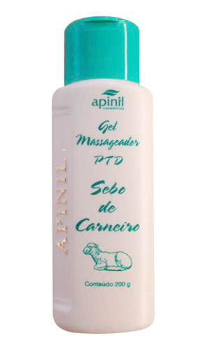 Gel Massageador Com Sebo De Carneiro Apinil 200g