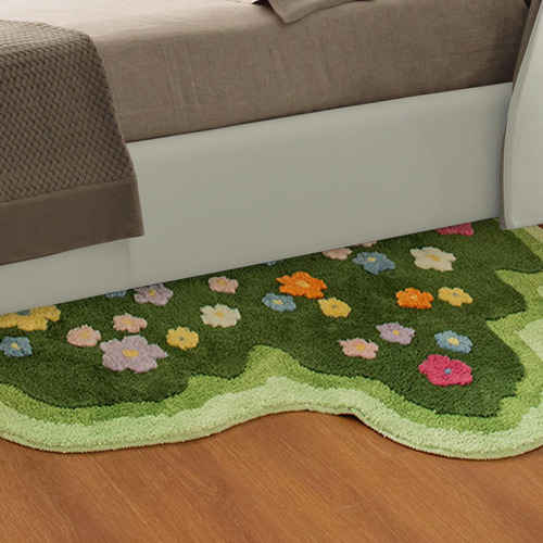 Alfombra Decorativa Alfombra De Flores Estética Moderna