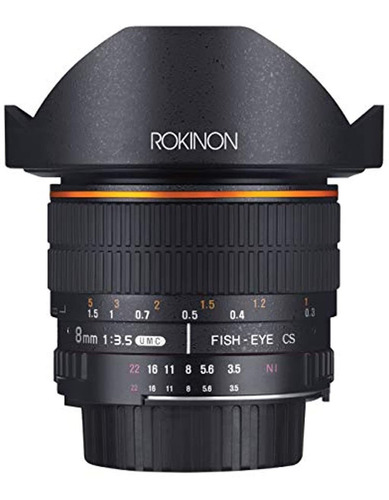 Rokinon F3.5 - Lente De Ojo De Pez Ultra Ancha (0.315 In)