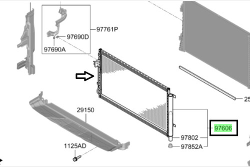 Condensador Original Hyundai Santa Fe 2.2 2020 2024