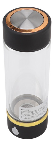 Botella De Agua Con Generador De Hidrógeno Negro Negro, 380