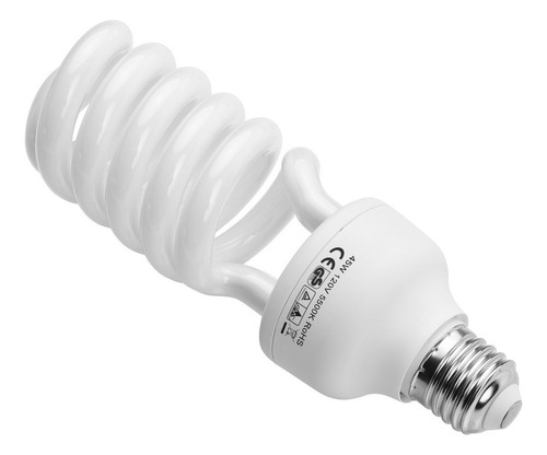 Bombilla Fluorescente 120v 45w 5500k Luz Diurna Casquillo E2