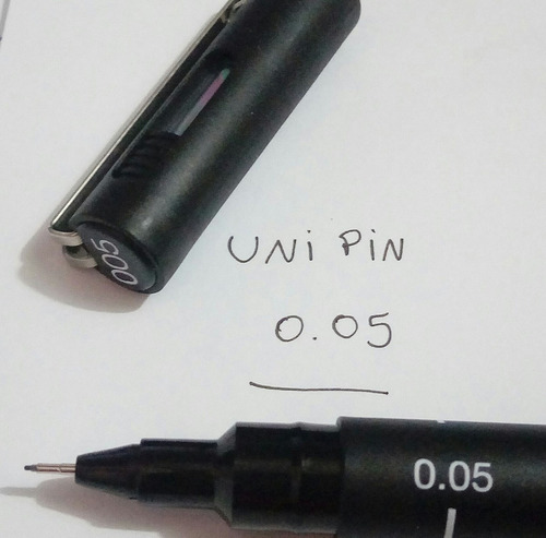 Imagem 3 de 6 de Caneta Uni Pin Nankin Preta 12 Unidades 0.03/ Brush Uni Ball