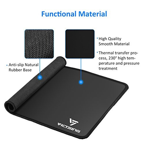 Victsing Mouse Pad Con Bordes Cosidos, Alfombrilla Para Rat