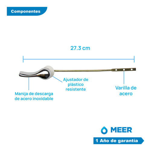 Meer By Cnx Juego De Herrajes Wc Válvulas, Sapo Y Flotador