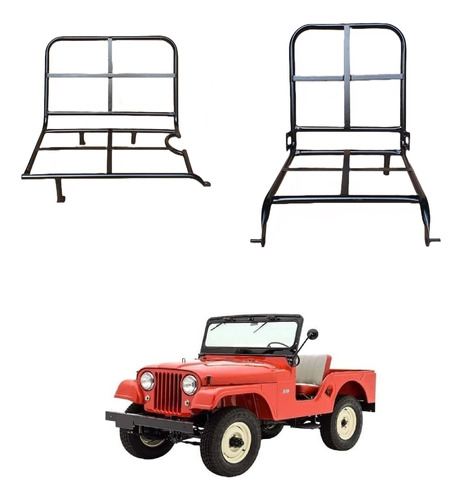 Kit Banco Dianteiro Jeep Ford Willys Cj5 1955/ 1983 Armação