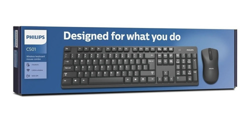 Imagen 6 de 7 de Combo Teclado Y Mouse Inalambricos Philips C501 Pc Notebook