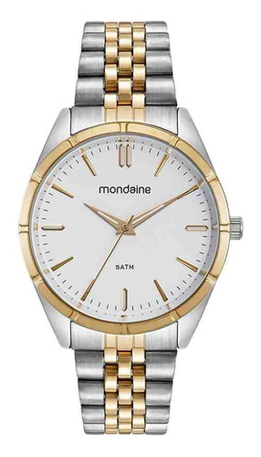 Relógio Mondaine Prata Dourado Masculino 32567gpmvbe3 Cor do fundo Branco