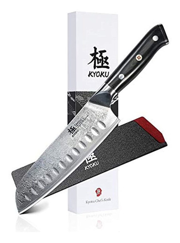 Kyoku Damasco Chef Cuchillo De 7.9 in Con Sábana Y Estuche