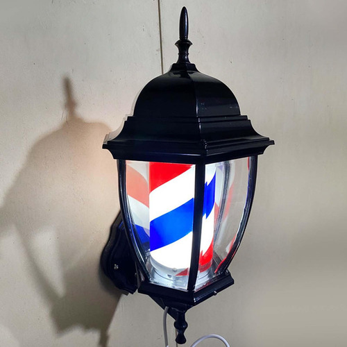 Poste De Barbero, Iluminación Giratoria, Impermeable,