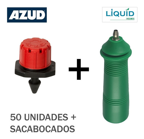 Imagen 2 de 8 de Gotero Ajustable De 0 A 70 Lts/ Hora (50 Un.) + Sacabocado