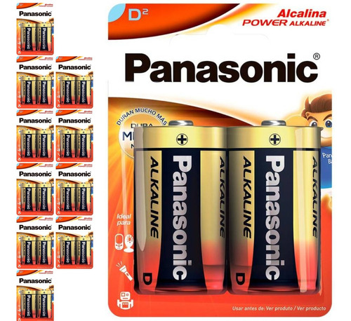 22 Pilhas Alcalinas D Panasonic 11 Cart