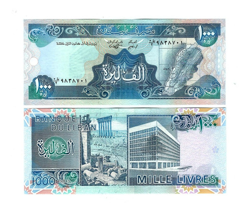 Líbano - Billete 1000 Libras 1988 - Unc