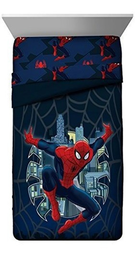 Marvel Spider Man Salvando El Día Edredón Doble / Completo