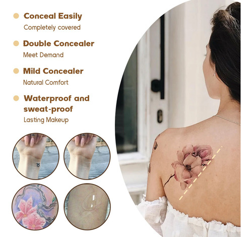 La Base De Maquillaje En U Oculta E Ilumina El Tatuaje C385
