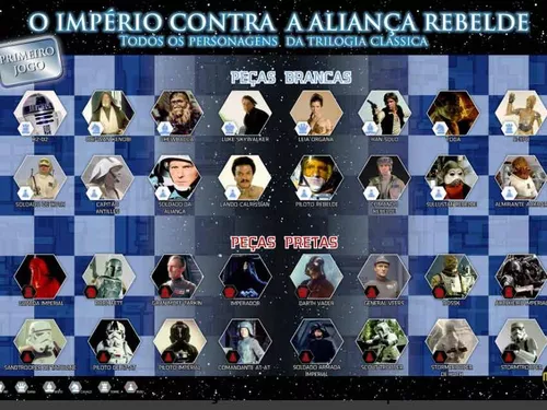 Xadrez Star Wars, Jogo de Tabuleiro Planeta Diagostini Usado 23073673