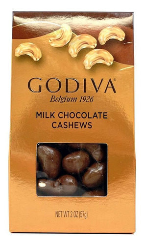 Godiva - Anacardos Enteros De Chocolate Con Leche, 2 Onzas