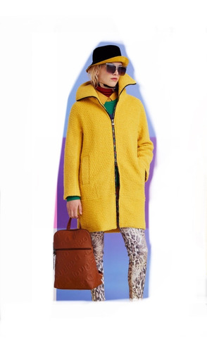 Abrigo Desigual Mujer Amarillo