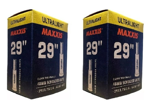 Par De Cámaras Maxxis Ultralight 29x1.75/2.4 V Americana 48m