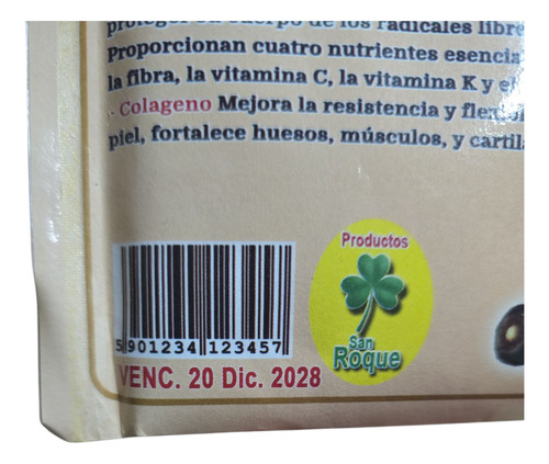 Maca Negra Peruana En Polvo Con Colágeno Y Arándano - 150g Único