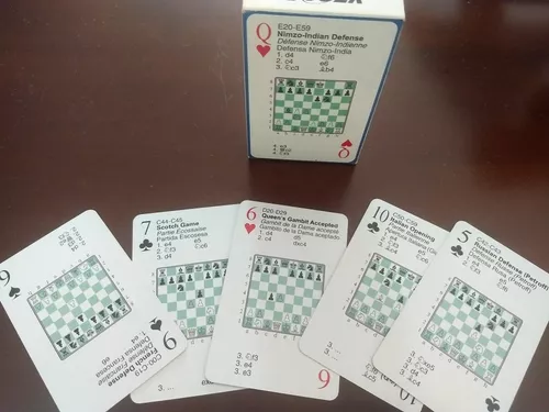 Cartas De Baralho Com As 52 Principais Abertura De Xadrez.