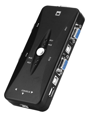 Conmutador Kvm Usb 2.0 De 2/4 Puertos Vga Manual Para Compar