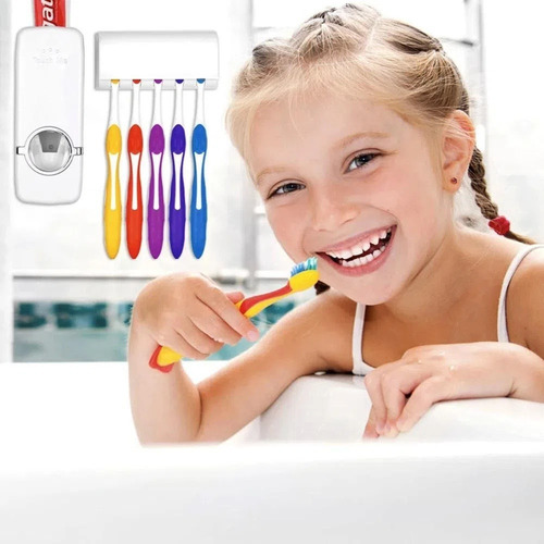 Dispensador De Pasta Dental Con Porta Cepillos