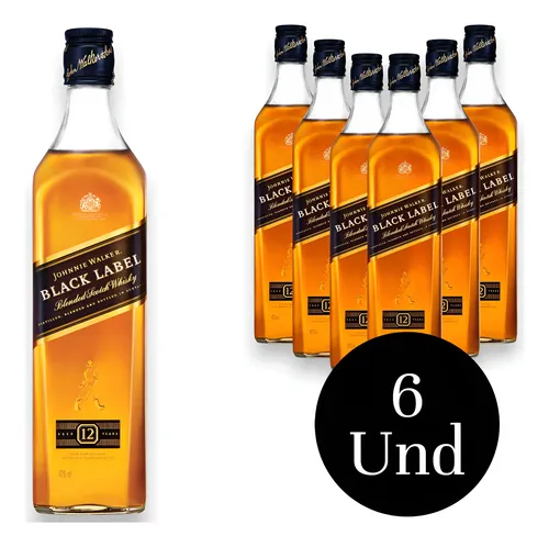 SOLID INK｜BLACK LABEL 6本セット Kit 6 Un Whisky Johnnie Walker Black Label 6x Garrafas 750ml
