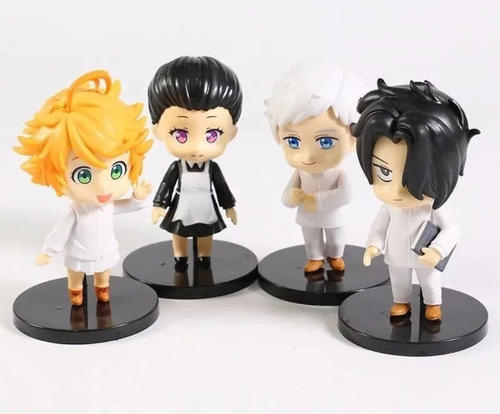 Imagen 1 de 7 de Set 4 Figuras Neverland Promised 10cm Ema,ray, Norman,isabel