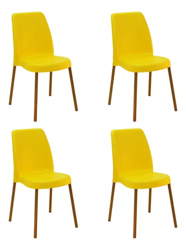 Cadeira Tramontina Vanda Amarela