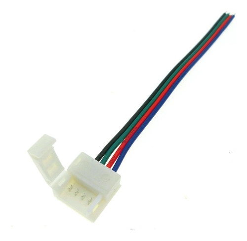 Conector Fita Led 8mm Rgb 4 Vias 1 Terminal - 50 Unidades